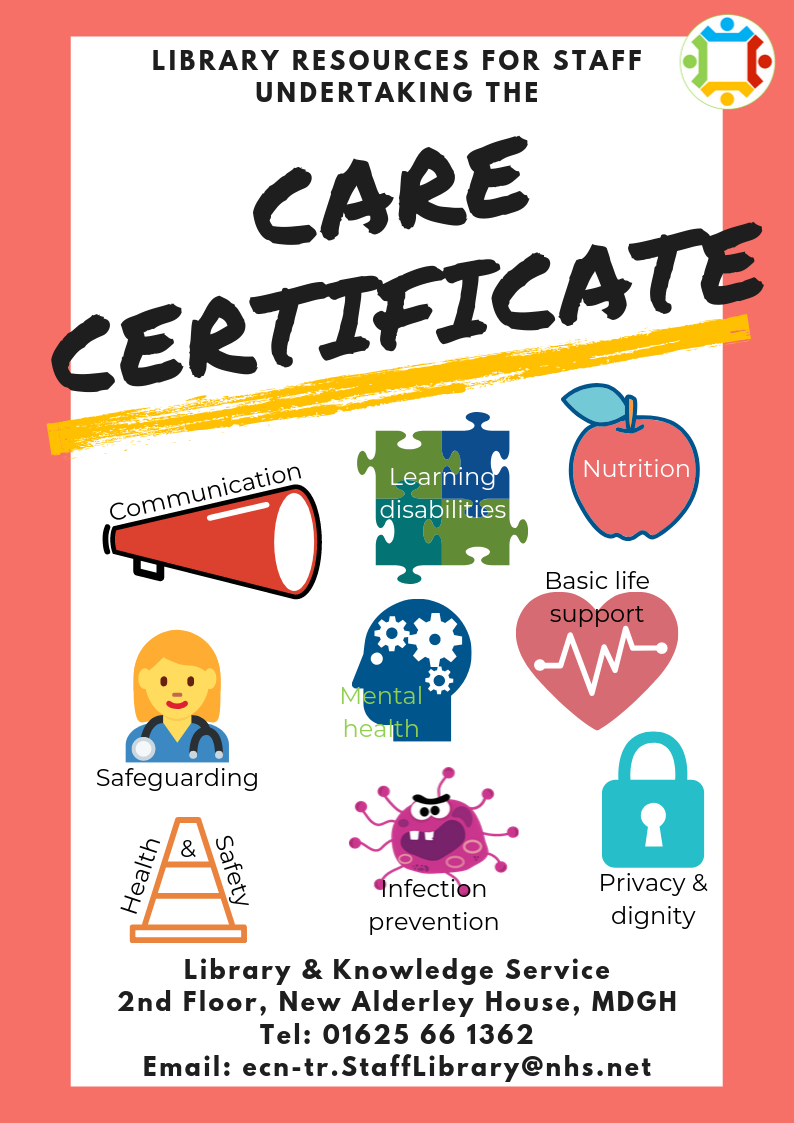 Library resources for the care certificate poster