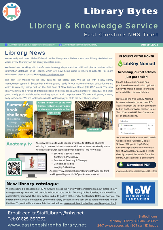 Image of the library newsletter - click to open PDF