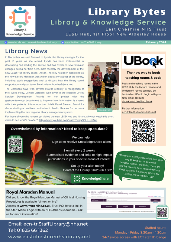 Library Bytes newsletter - click to open PDF