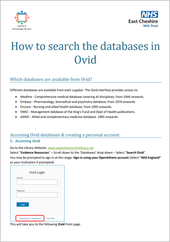 Click here to open the PDF 'How to search the databases in Ovid'
